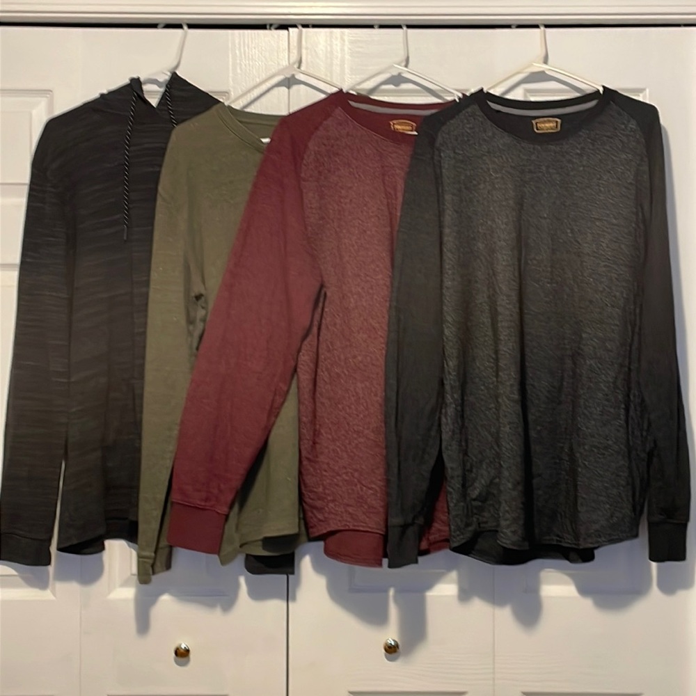 4 Long Sleeve Warm Men’s Shirts XLT